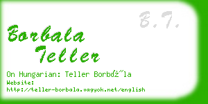 borbala teller business card